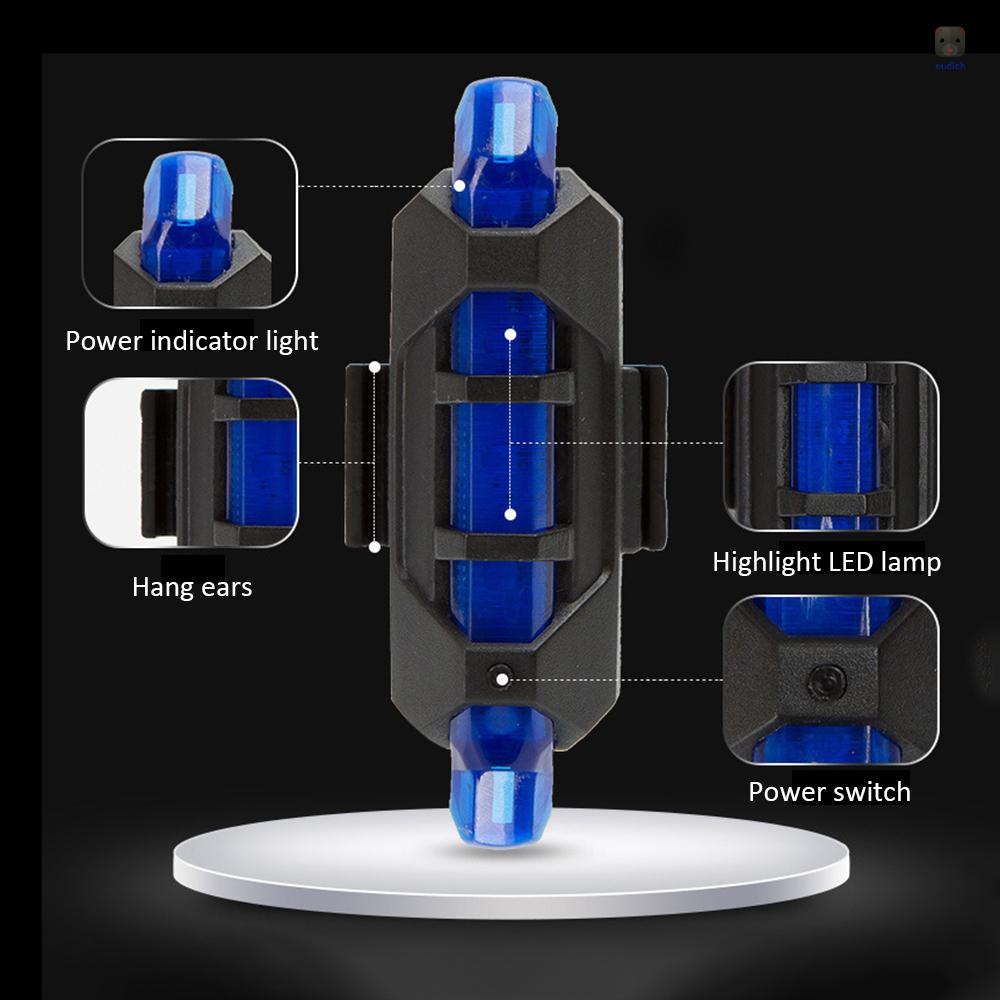 Đèn LED Sạc USB 4 Chế Độ 160mAh Chất Lượng Cao Cho Xe Đạp