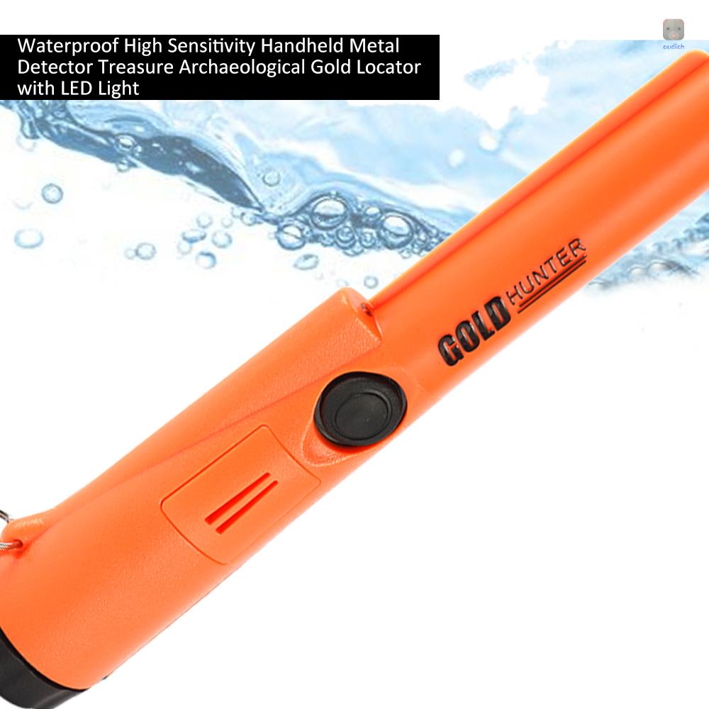 Máy Dò Kim Loại Cầm Tay Độ Nhạy Cao Chống Thấm Nước Có Đèn LED