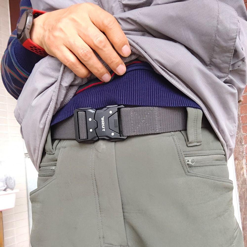 Thắt Lưng Nylon Bản Rộng Có Khóa Trang Trí Dễ Phối Đồ Phong Cách Punk Hàn Quốc Cho Nam DYRUIDOJ