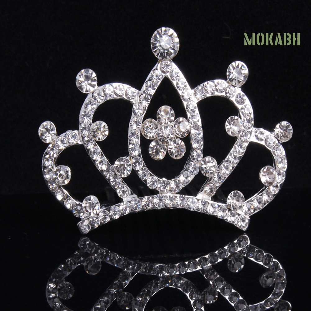 Cài Tóc Hình Vương Miện Có Đính Đá Hợp Thời Trang Cho Bé Gái