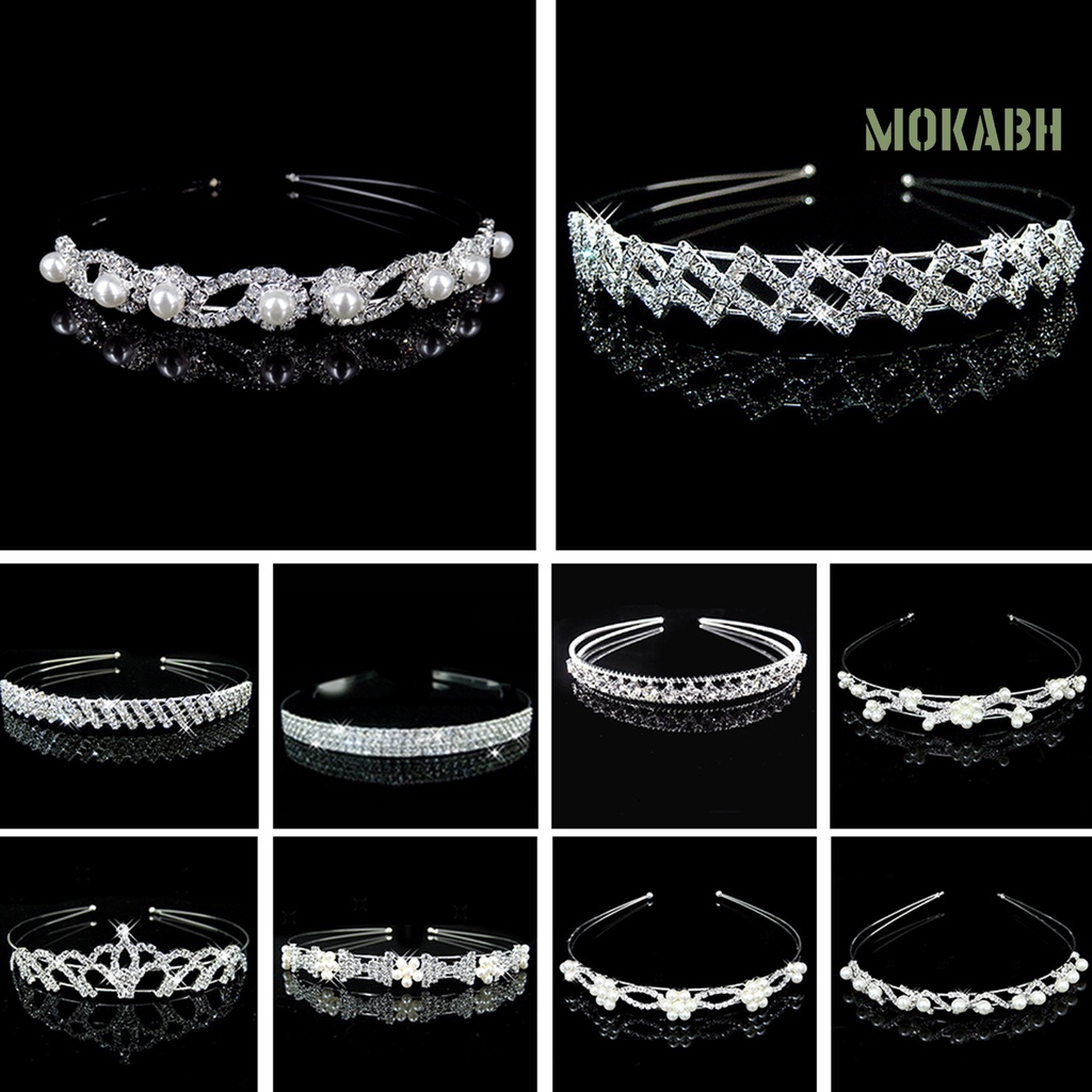 Băng Đô Cài Tóc Đính Đá Lấp Lánh Phong Cách Hàn Quốc Cho Nữ