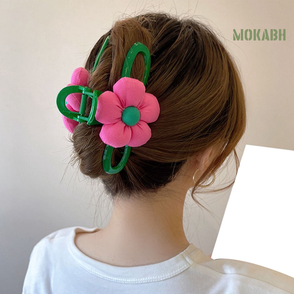 Kẹp Tóc Hình Hoa Hai Mặt Thiết Kế Tinh Tế Chống Trượt Cho Nữ