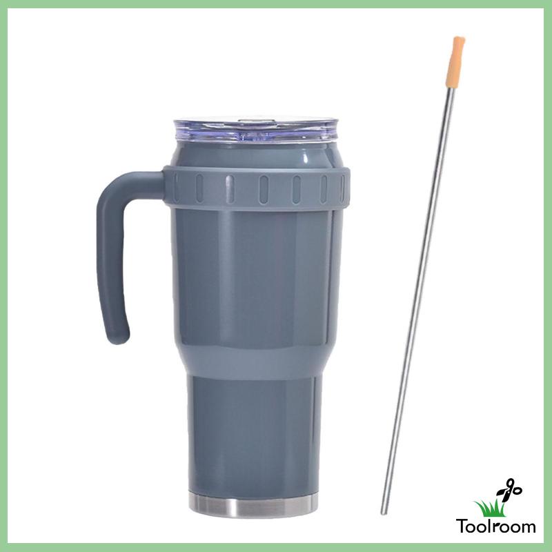 Cốc Uống Nước 40oz Có Tay Cầm Chống Rò Rỉ Phù Hợp Cho Xe Hơi