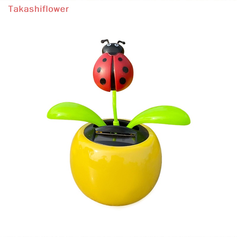 (Takashiflower) Chậu Hoa Xoay Tự Động Trang Trí Nội Thất Xe Hơi Sử Dụng Năng Lượng Mặt Trời