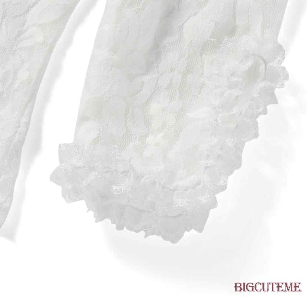 Áo Ren Tay 3 / 4 Xuyên Thấu Thời Trang Mùa Hè Quyến Rũ Cho Nữ