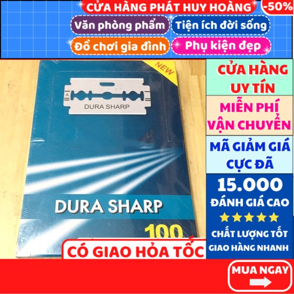 Combo 100 lưỡi lam cực bén lướt nhẹ cạo êm không gỉ giá rẻ tiện lợi - Phát Huy Hoàng