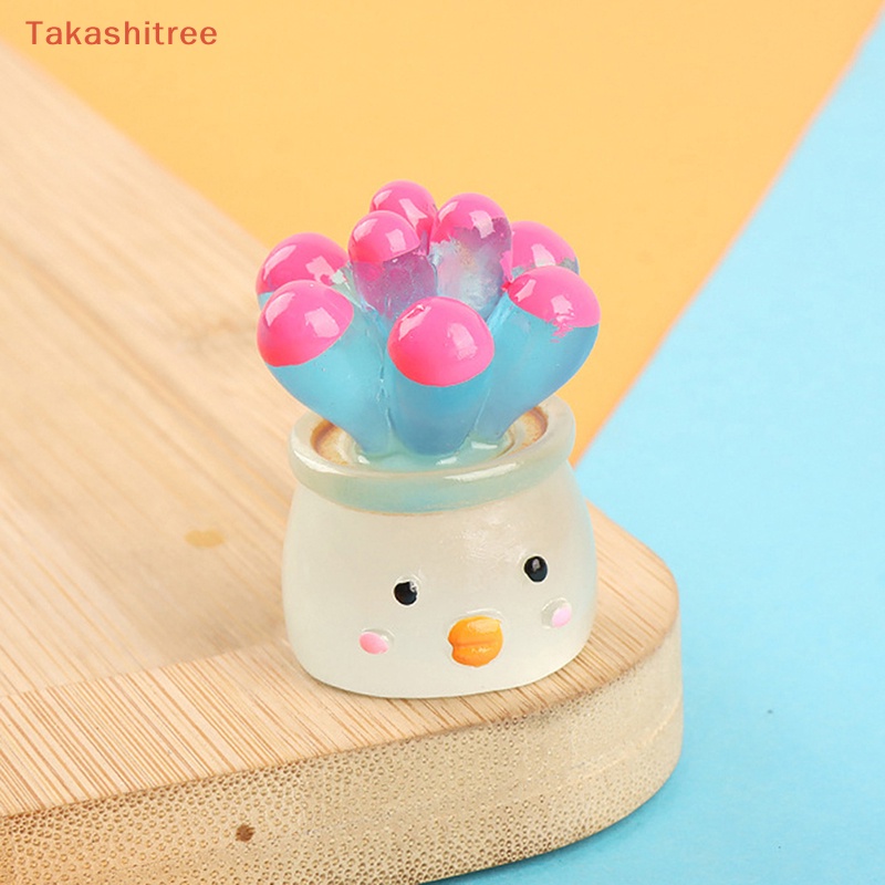 1 Chậu Cây Nhựa Phát Quang mini Để Bàn Trang Trí