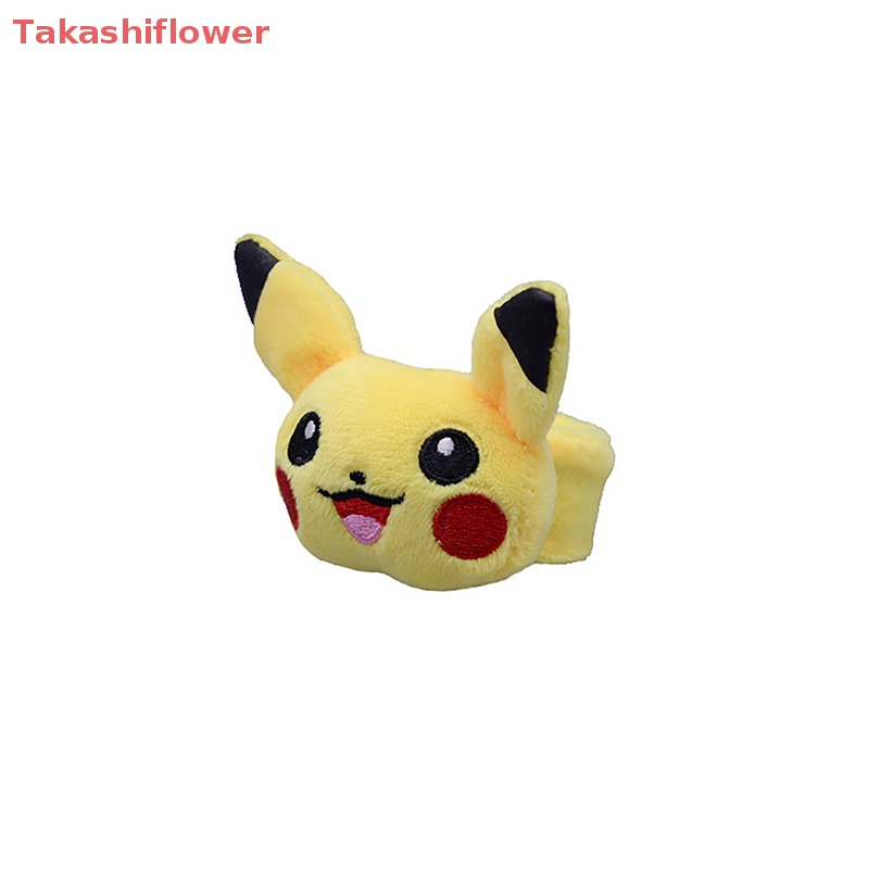 (Takashiflower) Vòng Đeo Tay Vải Lông Nhung Hình Pokemon Có Dây Đeo Cổ Tay Cho Bé Mặc Đầm