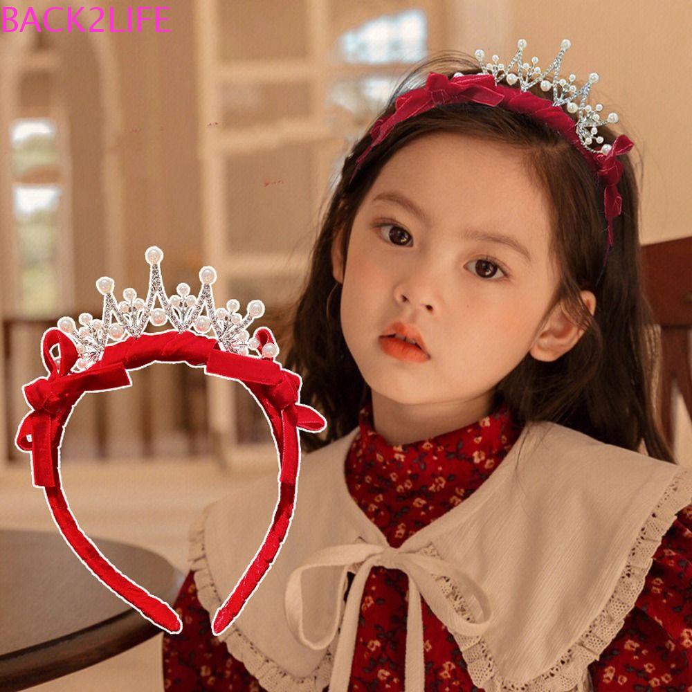 Băng Đô Cài Tóc Hình Vương Miện Bằng Nhung Không Trượt Phong Cách Retro Mừng Năm Mới 2Life