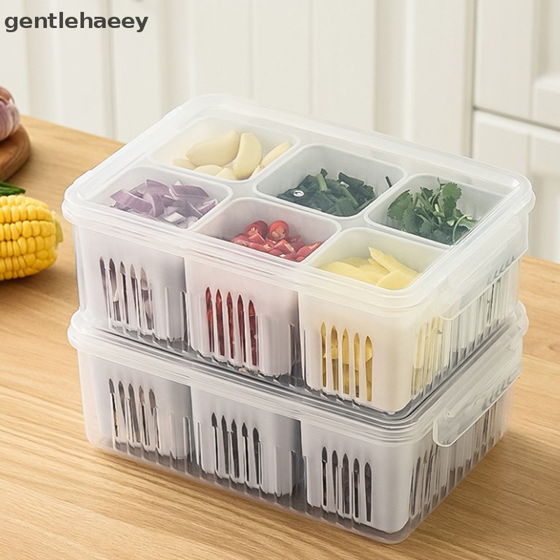 Hộp Đựng Thực Phẩm 6 Ngăn Dùng Cho Tủ Lạnh