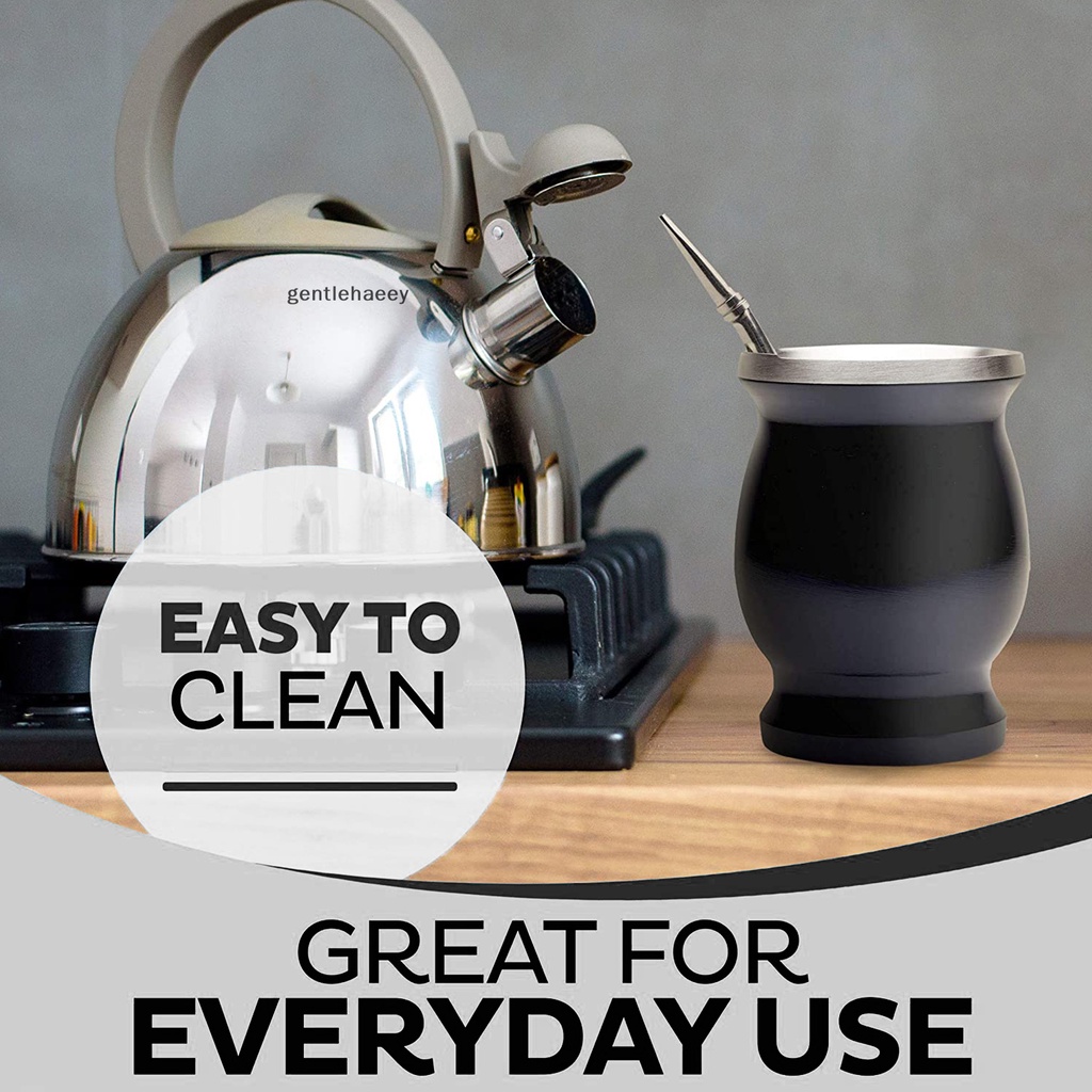 Bộ Cốc Uống Trà Tự Nhiên 8 Oz Yerba Mate Có Ống Hút Chất Lượng Cao|Dụng Cụ Làm Từ Thép Không Gỉ|Dụng Cụ Làm Sạch Dễ Dàng Tiện Dụng