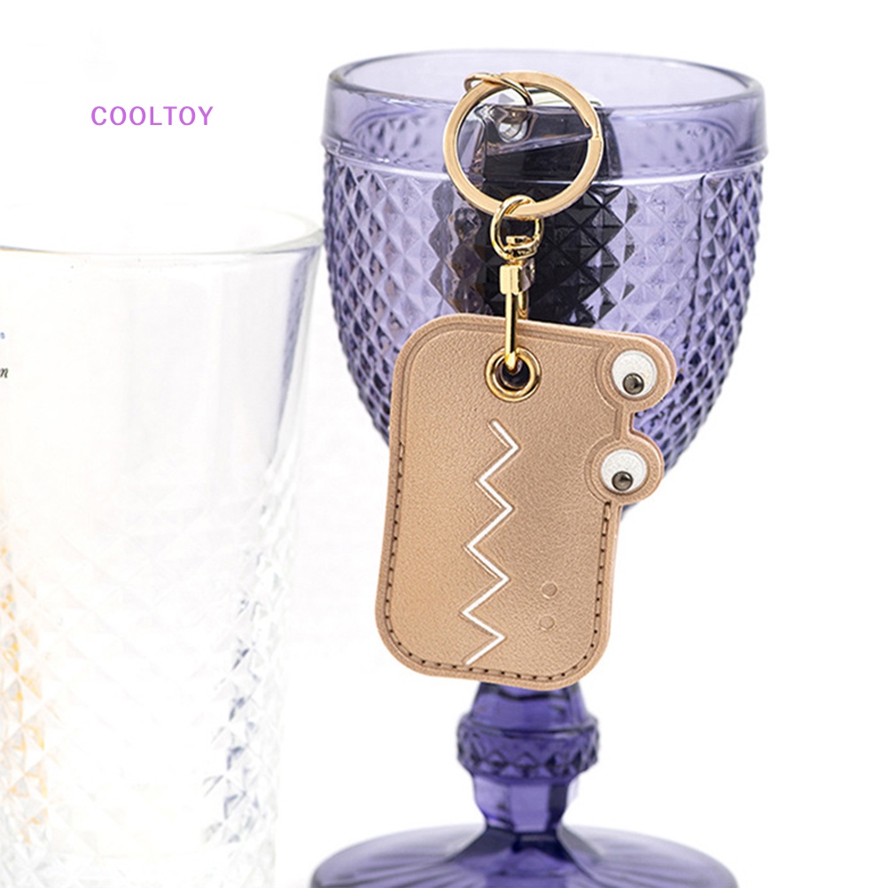 Móc Khóa Da Họa Tiết Hoạt Hình Đáng Yêu Dành Cho Chìa Khóa Xe Hơi