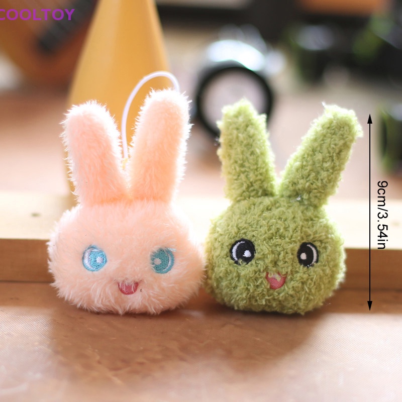 Móc Khóa Đầu Thỏ Bông Mini Dễ Thương Dành Cho Bé