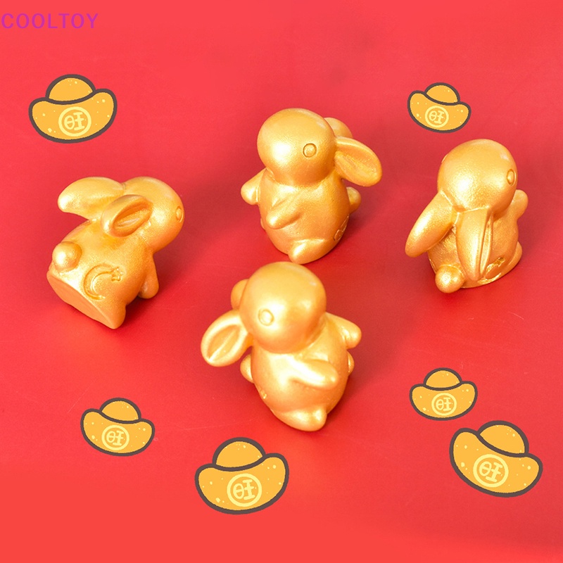 Set 2 Tượng Thỏ mini Trang Trí Nhà Búp Bê