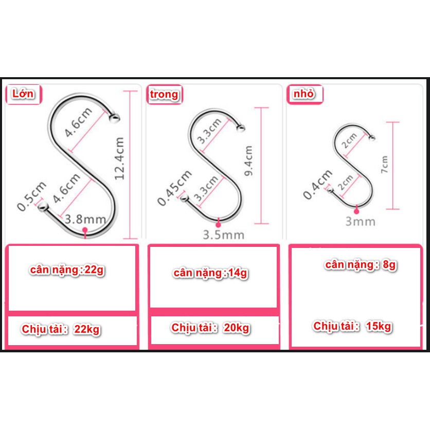 MÓC - KHOEN INOX ĐA NĂNG KHÔNG RỈ SÉT CHỮ S