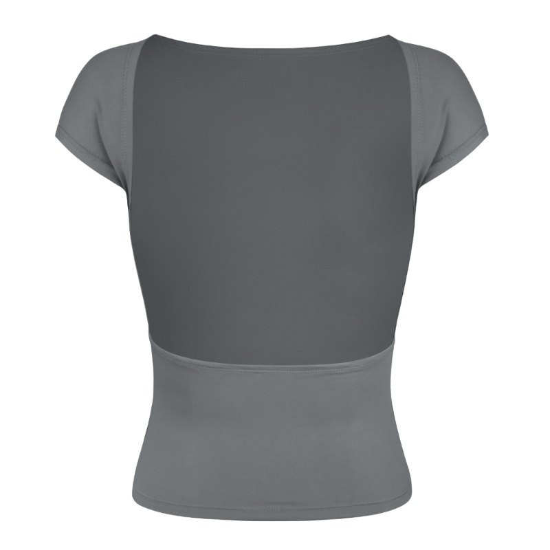 Áo Thun Dáng Ôm Hở Lưng Màu Trơn Phong Cách Vintage Thời Trang Đường Phố Thoáng Khí Cho Nữ Y2k