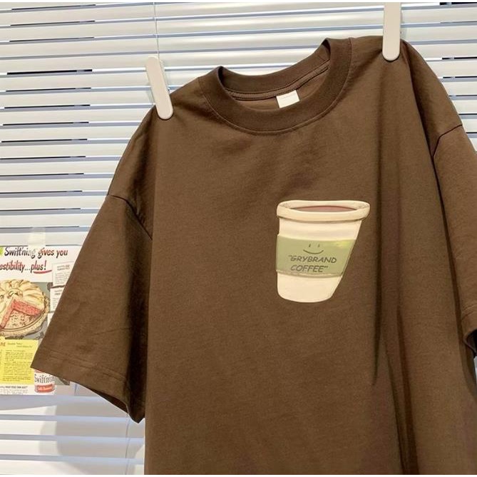 Áo Thun Mùa Hè Dáng Rộng Tay Cộc Thoải Mái In Chữ Và Mặt Cười Bằng Vải Mềm Cho Nam Cỡ M-5XL