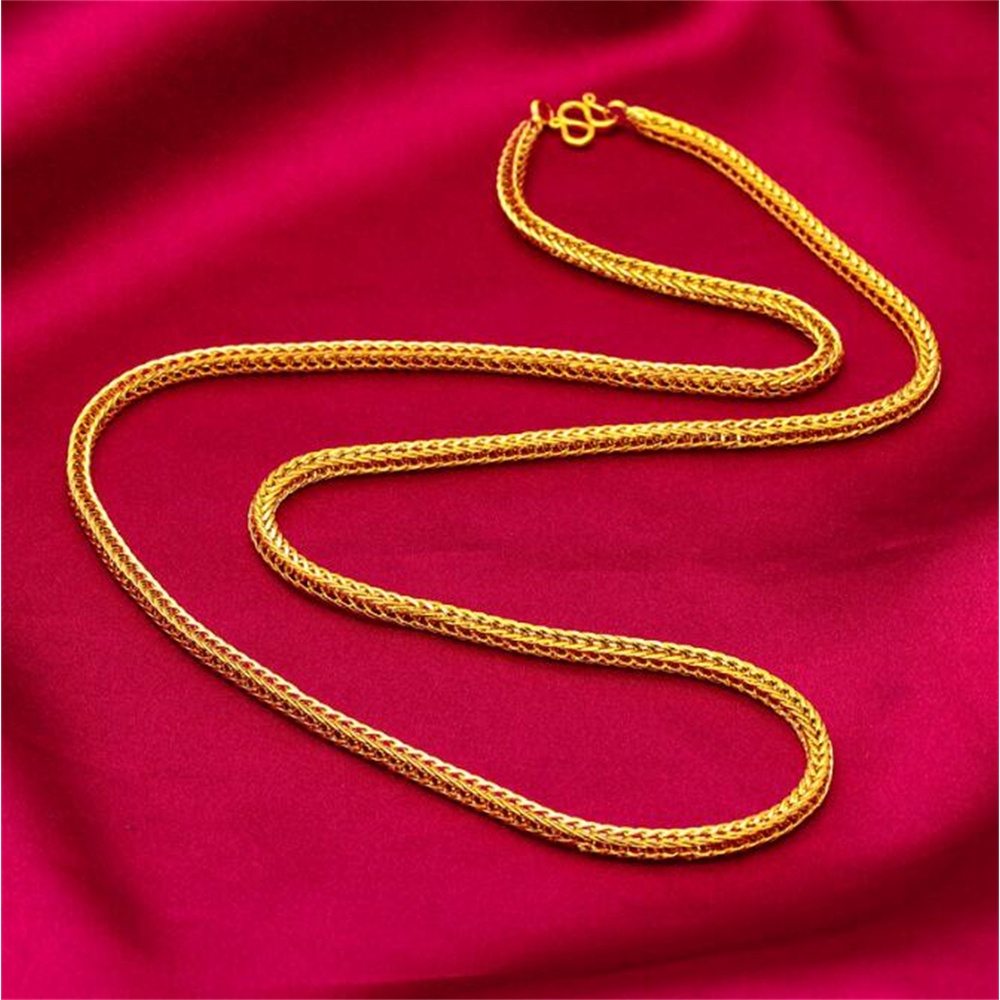 Dây Chuyền Mạ Vàng 24K Dài 60cm Hình Xương Rắn Thời Trang Cho Nam Nữ