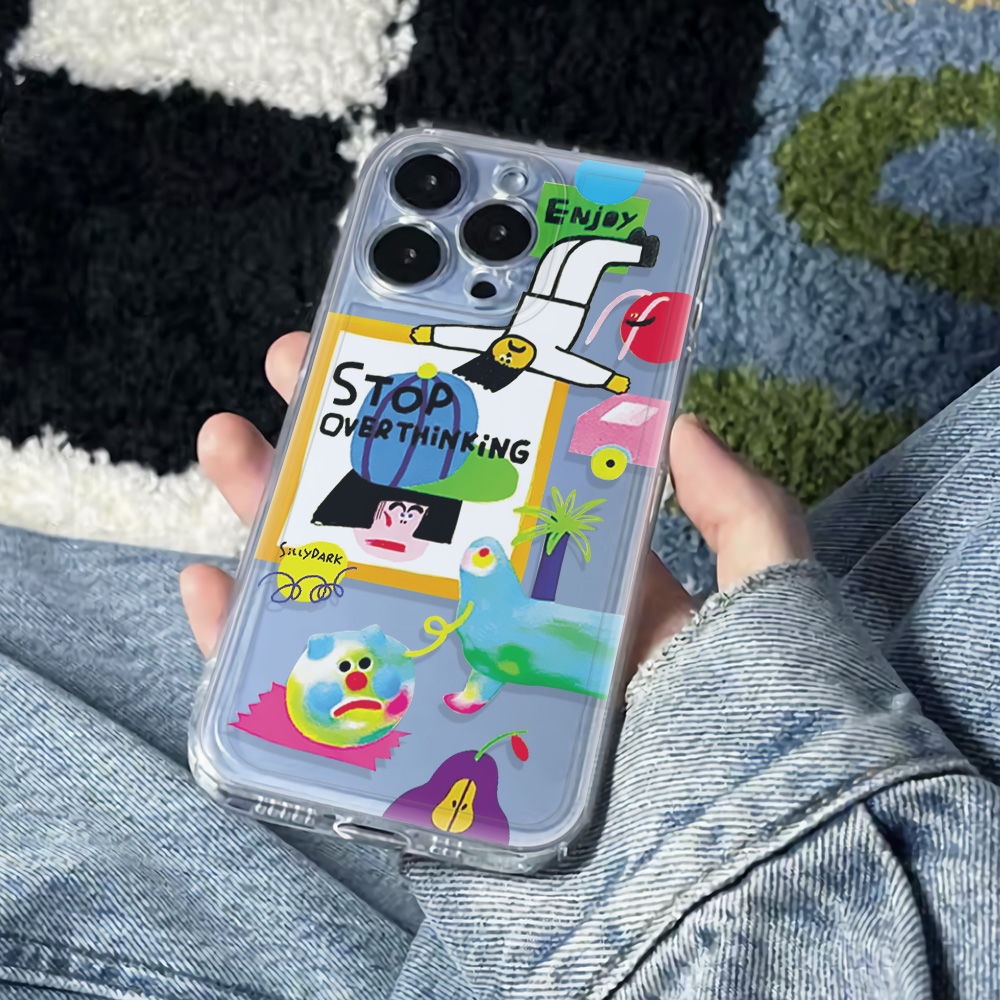 ✅Ốp Điện Thoại Mềm Chống Sốc Họa Tiết Graffiti 6In Đơn Giản Cho Iphone 14pro13 12 11maxplus 78 KM0B