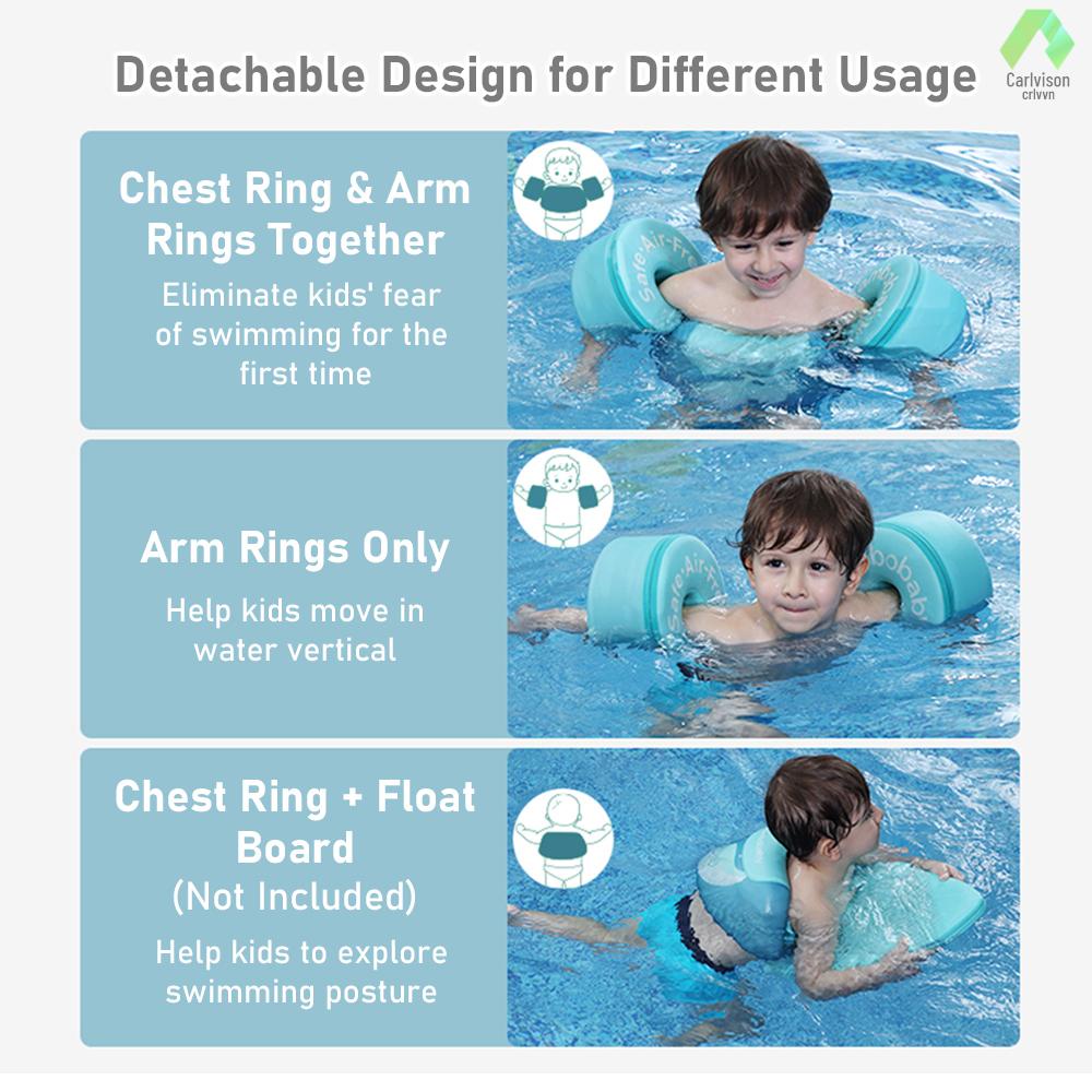 Áo Phao Bơi 3 Trong 1 Không Bơm Hơi Cho Bé Từ 3-6 Tuổi