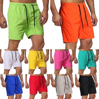 Quần short rút dây màu kẹo trơn thời trang cho nam