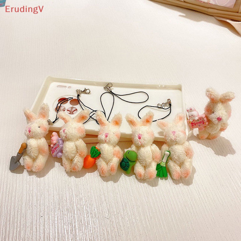 [ErudingV] Móc Khóa Điện Thoại Hình Búp Bê Thỏ Nhồi Bông Cầm Tay Sáng Tạo DIY Cá Tính Cho Nữ [Mới]