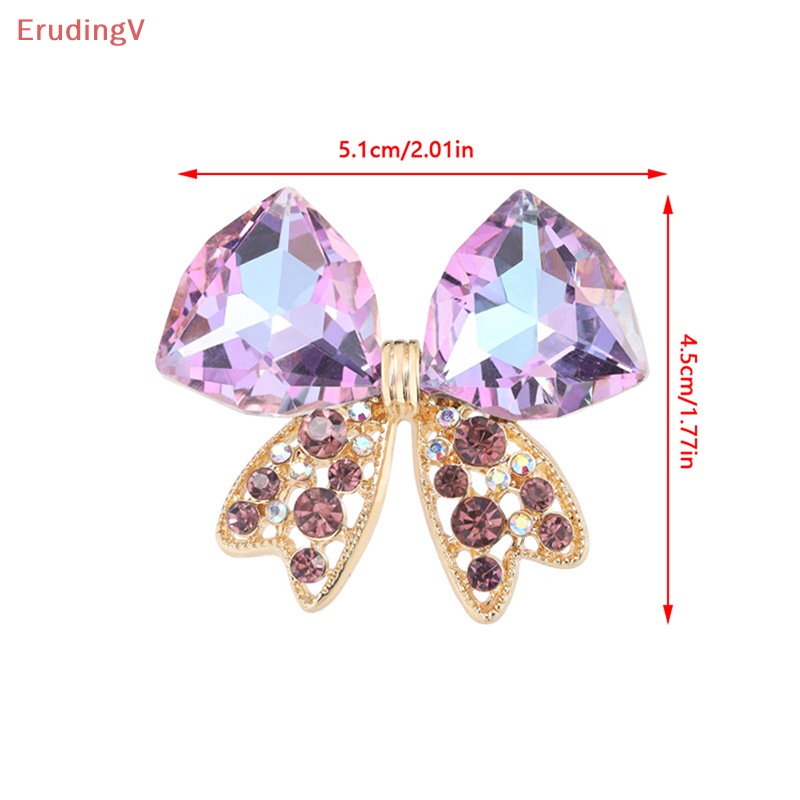 [ErudingV] Ghim Cài Áo Hình Nơ Pha Lê Lấp Lánh Thời Trang Đẹp Mắt Dành Cho Bạn Nữ [Mới]