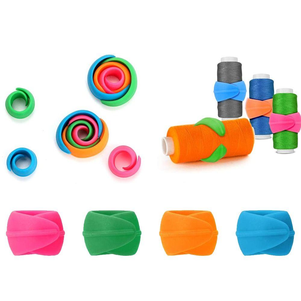 Set 10 Kẹp Quấn Chỉ Bằng Silicone Nhiều Màu