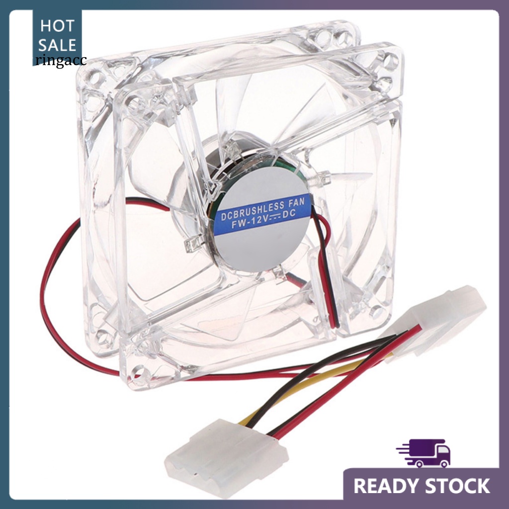 Rga Quạt Làm Mát Có Đèn RGB 8cm Nhiều Màu Sắc Yên Tĩnh Cho Gia Đình