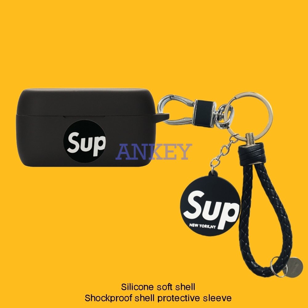 For JBL Tune 230 130 NC 215 115 120 125 Earphone Silicone Case Black SUP Earbuds Soft Protective Headphone Cover Headset Skin With Pendant
