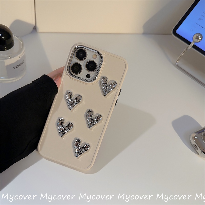 Ốp Điện Thoại Silicon TPU Mềm Trong Suốt Chống Sốc Hình Trái Tim 3D Cho iPhone 14 13 12 11 Pro Max 8 7 Plus X XR Xs Max SE 2020