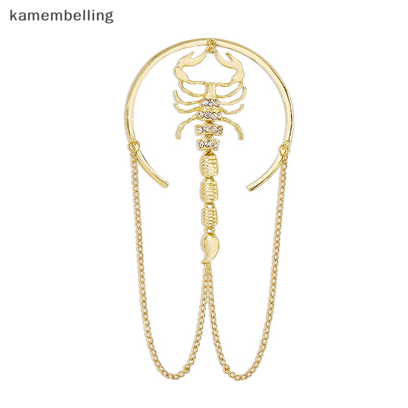 Kamembelling Vòng Đeo Tay Hình Bọ Cạp Đính Đá Phong Cách Retro Cho Nữ