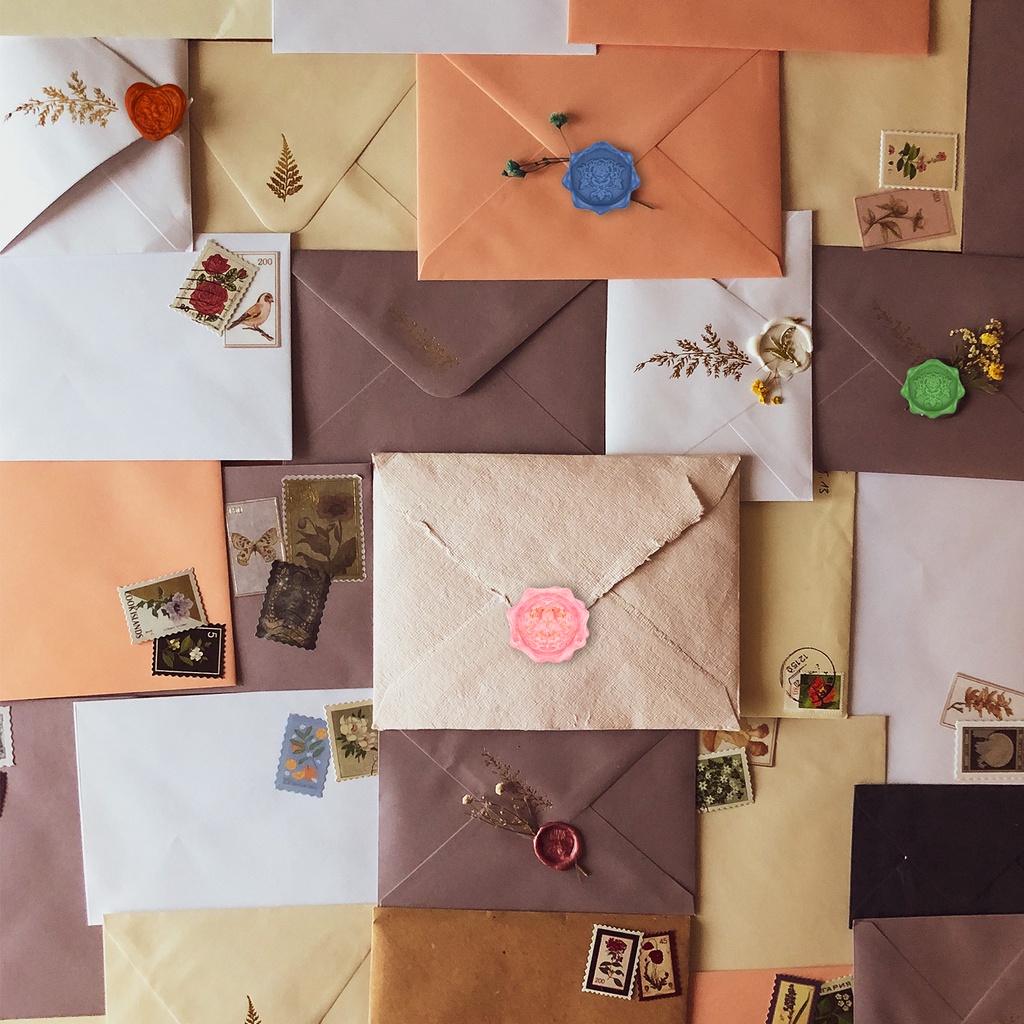 Wax Seal Fixer Khuôn tròn vuông kim loại để niêm phong tem Head Làm thiệp mời đám cưới