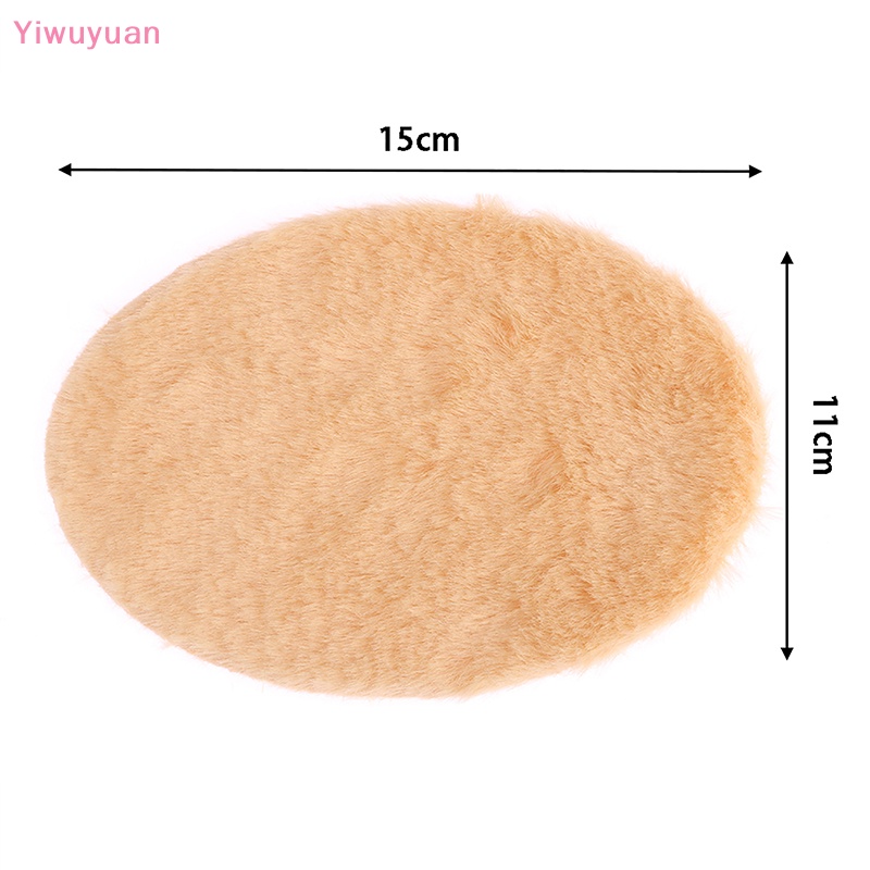 1 Thảm Lông Lót Sàn Hình Oval Trang Trí Nhà Búp Bê Mới