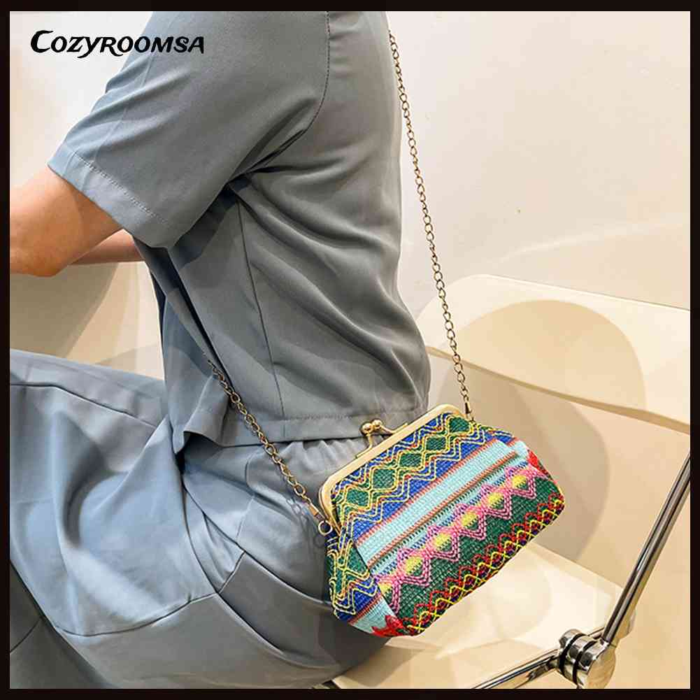 Túi Xách Đan Cói Mini Hình Vỏ Sò Thời Trang Mùa Thu 2022