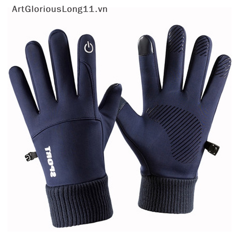 Găng Tay Chạy Xe Đạp / Trượt Tuyết Giữ Ấm Chống Trượt Có Thể Chạm Màn Hình Cảm Ứng Nghệ Thuật Cho Nam