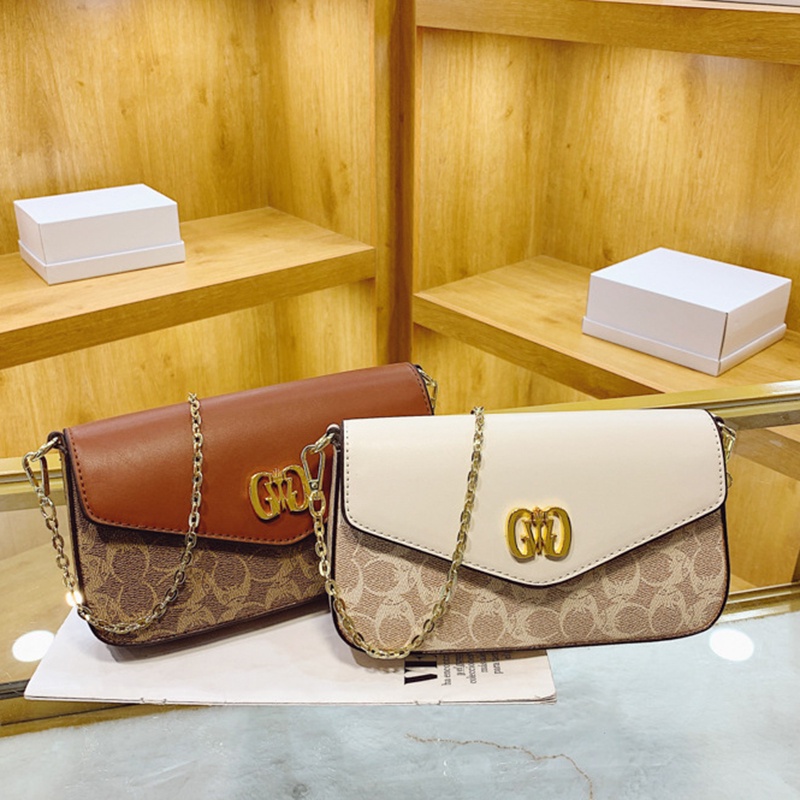 Túi Đeo Chéo Dây Xích Dáng Vuông Phong Cách Phương Tây Cổ Điển Cho Nữ