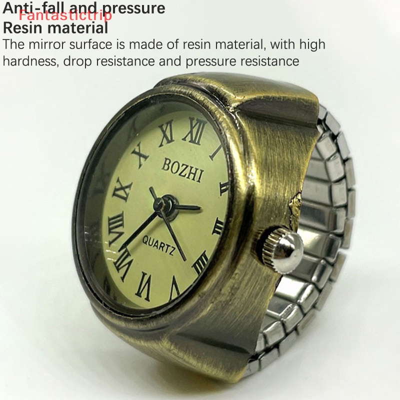 [Fantastictrip] Nhẫn Đồng Hồ Co Giãn Phong Cách Punk Hip hop Cá Tính Cho Cặp Đôi