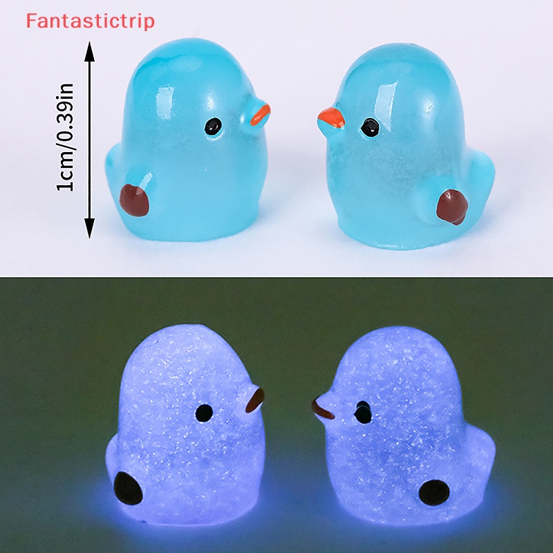 [Fantastictrip] Set 10 Đồ trang trí Gà Con Dạ Quang Mini Bằng Nhựa Resin Thủ Công Trang Trí Tiểu Cảnh Mới