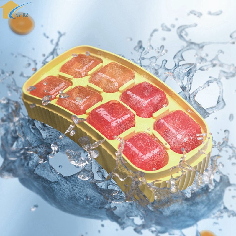 Khuôn Làm Đá Viên Hình Vuông 8 Ngăn DIY Tiện Dụng