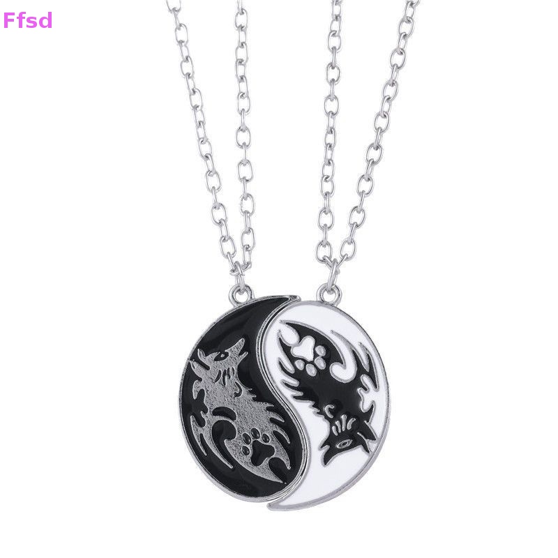 {Ffsd} Yin And Yang Vòng cổ Mặt Hai Cánh Hoa Hợp Kim Trang Sức Hình Rồng Thời Trang Làm Quà Tặng Sinh Nhật Bán Chạy