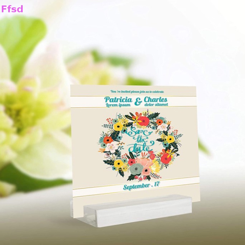 1 Giá Đỡ Trưng Bày Thẻ / Danh Thiếp Bằng Acrylic Trong Suốt Tiện Dụng Cho Văn Phòng / Menu Meeg