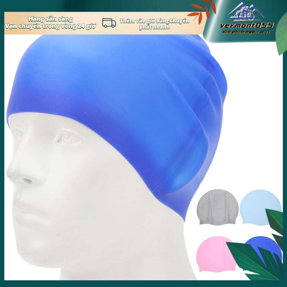 Vermont055 2 Chiếc Mũ Bơi Chống Rách Thoải Mái Silicone Bền Dành Cho Nữ Người Lớn Thanh Niên Trẻ Em