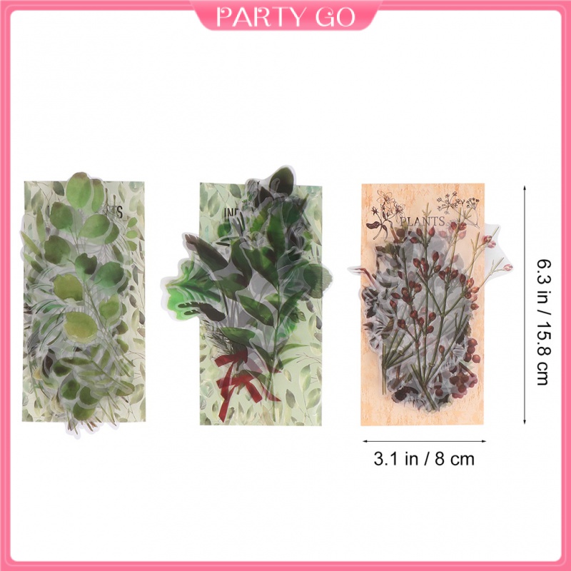 Set 120 Nhãn Dán Trang Trí Sổ Tay Thủ Công Hình Hoa Cỏ Kiểu Vintage