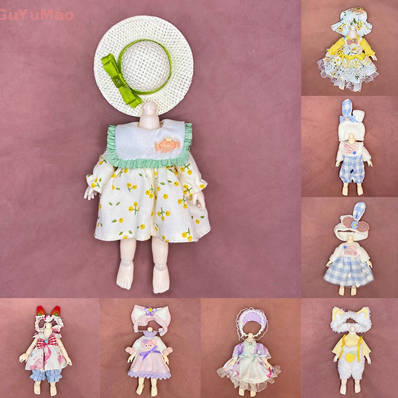 1 Bộ Quần Áo Thời Trang Cho Búp Bê 16-17cm Tỉ Lệ 1 / 12 Hoặc 1 / 8 6 Inch