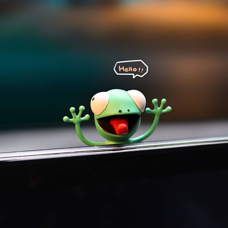 Lucky Cat Car Sticker Tesla Model3yxs Screen Decoration Car Hanging Panel Doll Car Lying Small Decoration P5KU