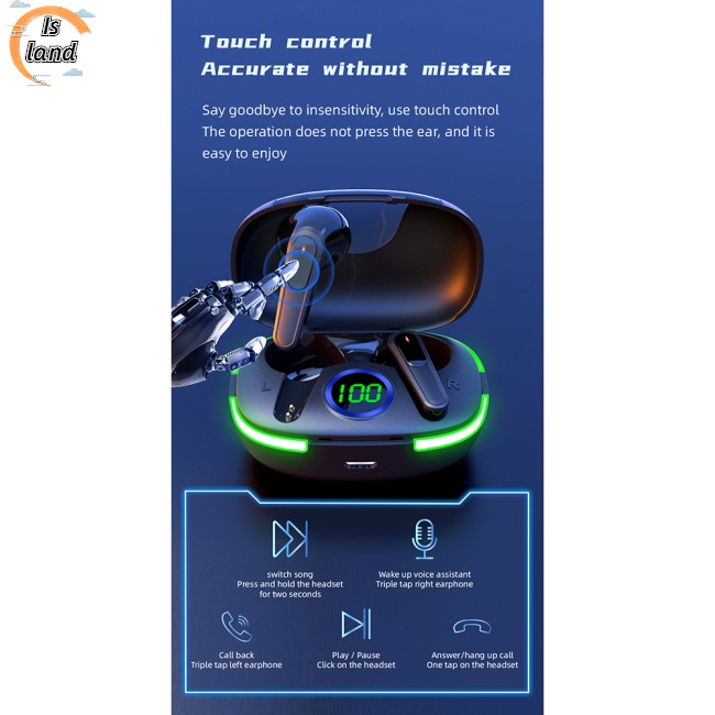 1 Cặp Tai nghe không dây Pro 80 TWS Có Đèn Led Hiển Thị Chống Thấm Nước Ipx4