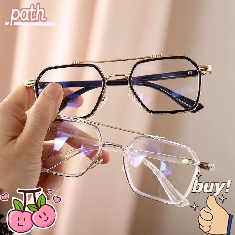 Kính Đọc Sách Chống Tia UV Hình Đa Giác Phong Cách Retro Dành Cho Nam Nữ