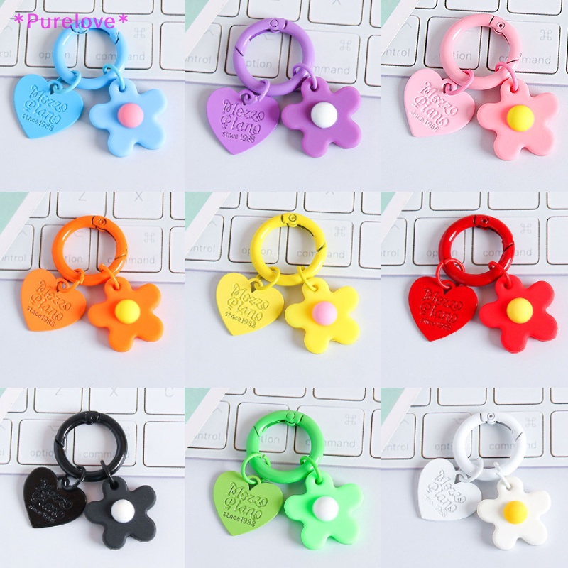 Móc Chìa Khóa Hình Hoa Nhiều Màu Xinh Xắn Mới