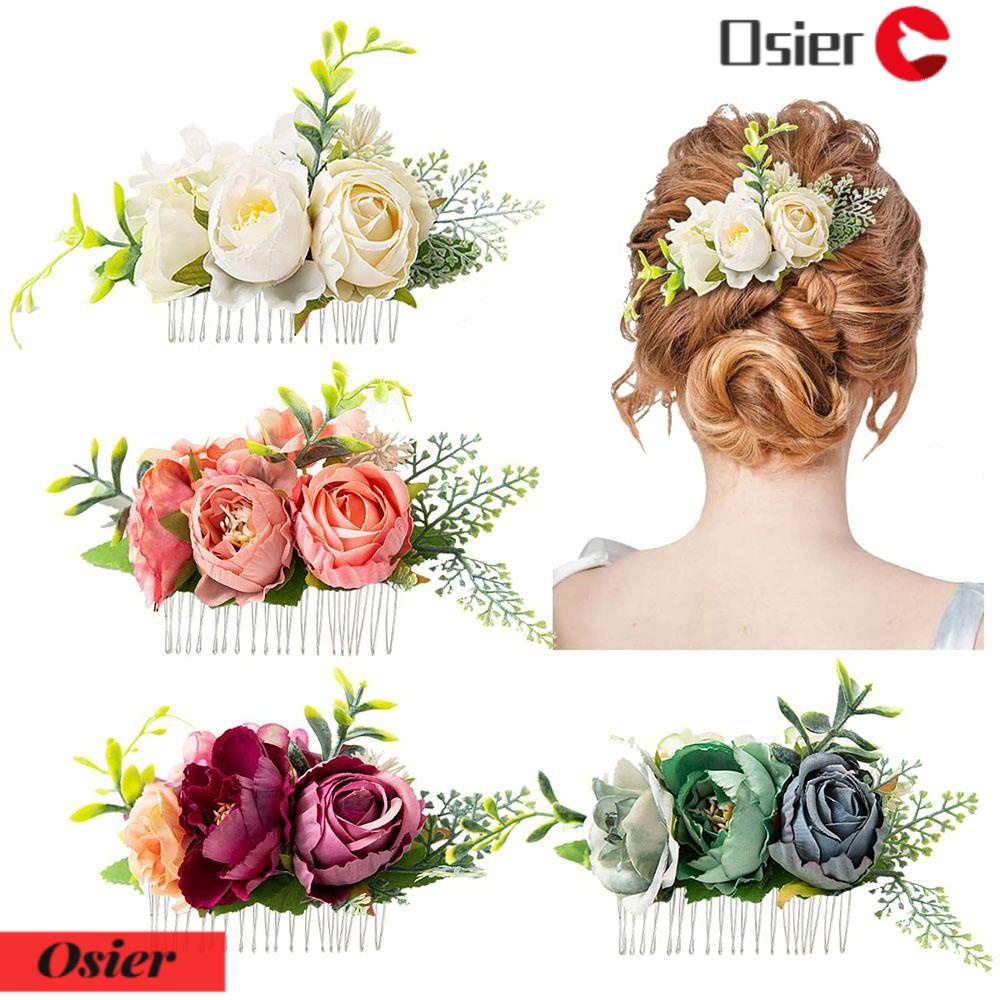 Lược Cài Tóc Cô Dâu Đính Hoa Lấp Lánh 1 Cái|Phụ Kiện Trang Trí Tóc Xinh Xắn Chất Lượng